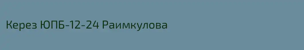 Керез ЮПБ-12-24 Раимкулова